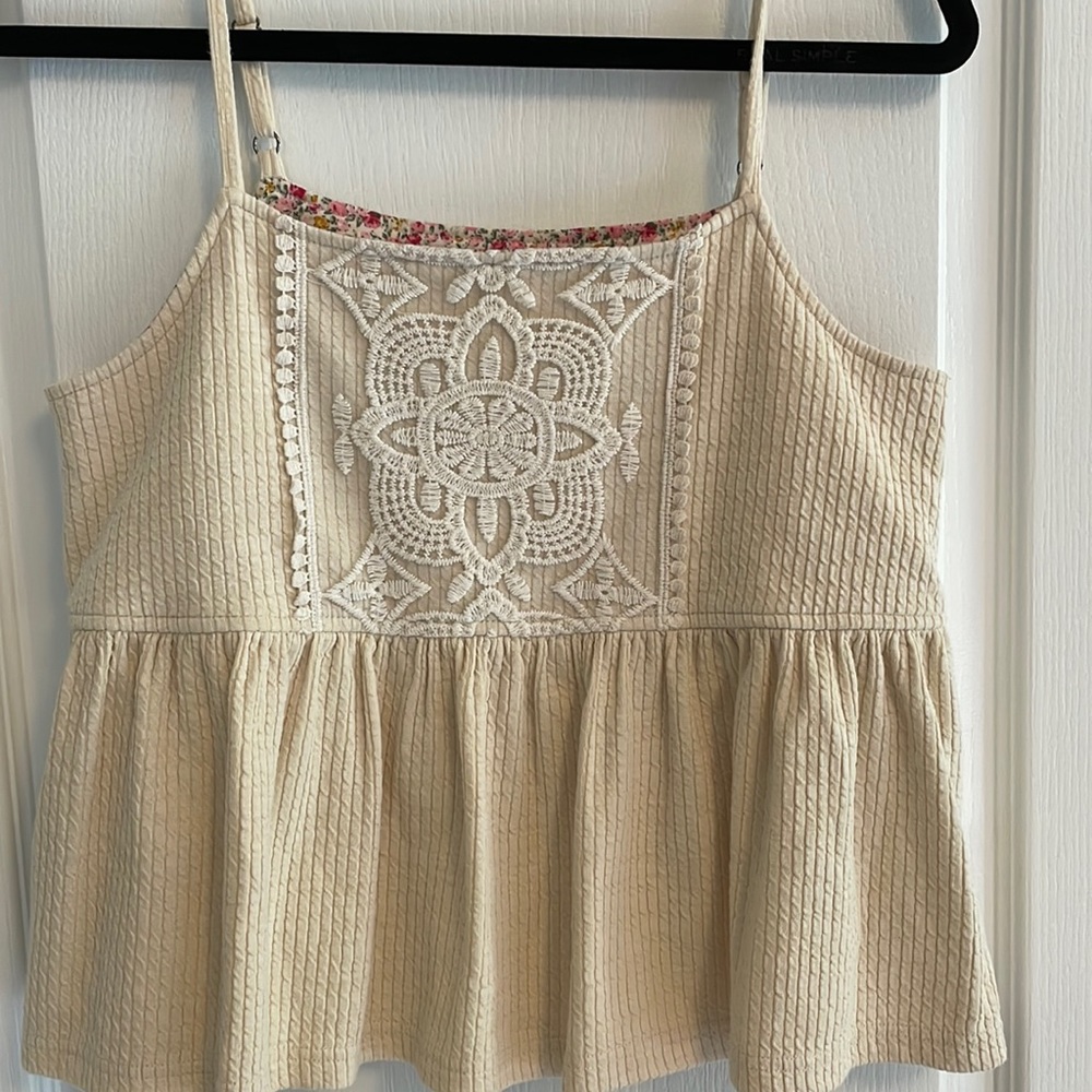 Peplum top from Anthropologie